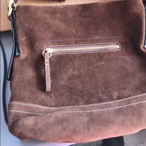 Coach brown suede cross body